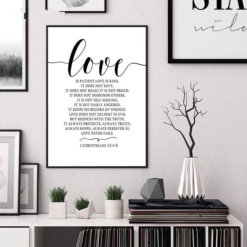Nordic минималистское полотно Love Home семейная Цитата постер современное настенное