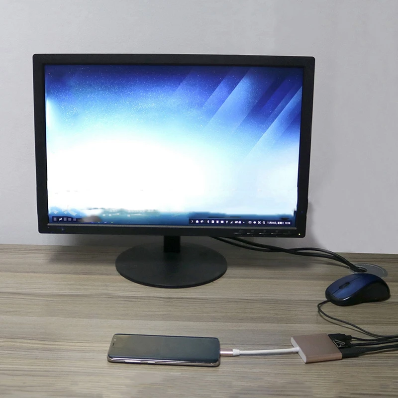 

Type-C to USB 3.0 Hub Converter 3 in 1 Compatible with HDMI, Suitable for Mobile Phones, Tablets, Laptops