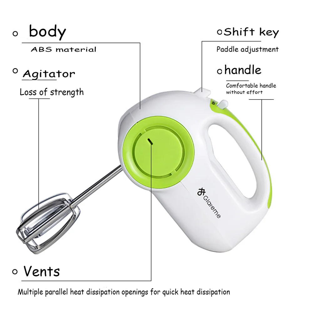 

Multifunction 5 Speed Mini Mixer Electric Food Blender Handheld Mixer Egg Beater Automatic Cream Food Cake Baking Dough Mixer