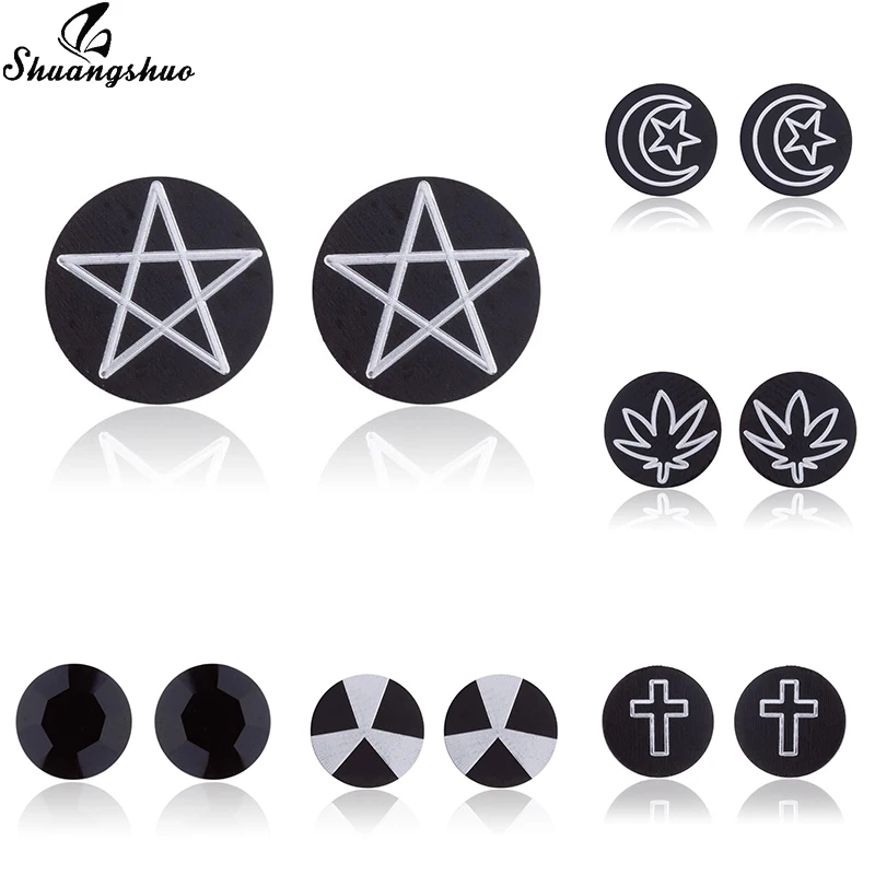 Shuangshuo серьги magens Star Of David гвоздики для мужчин и женщин ювелирные изделия в стиле