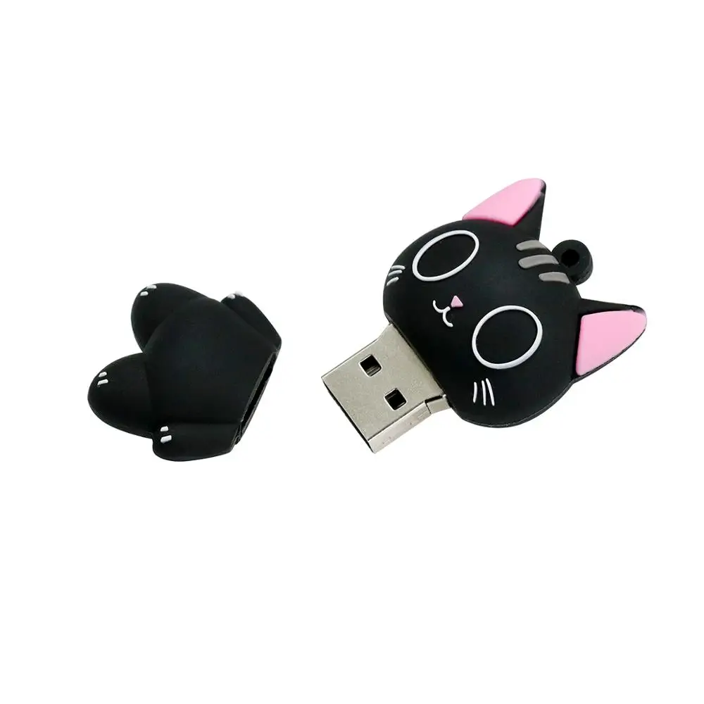 USB флеш накопитель с мультяшным котом 4 ГБ 8 16 32 64 128 256 2 0 карта памяти|USB