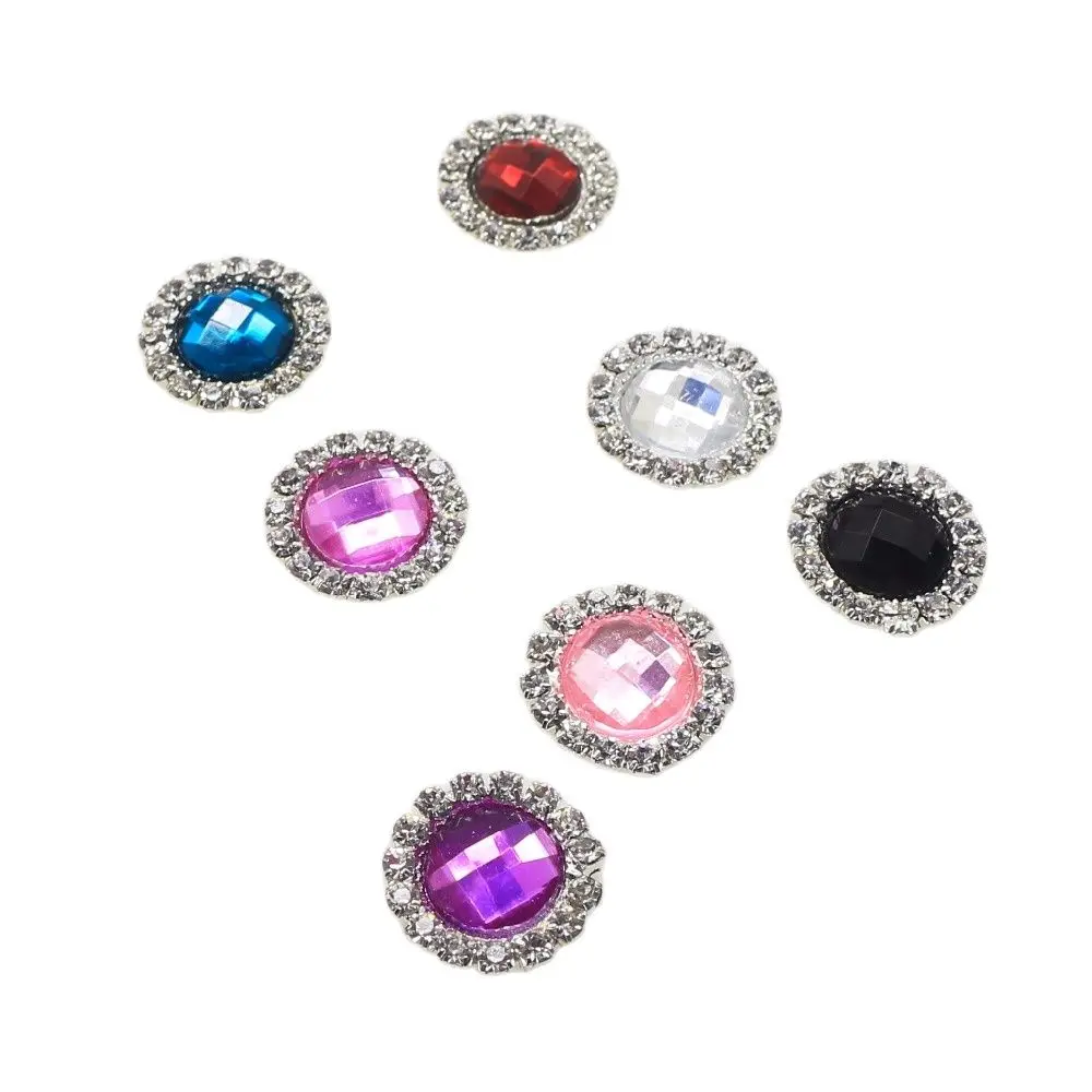 Новый 10 шт./компл. 16 мм с яркими кристаллами Обувь четыре кнопки плоской задней