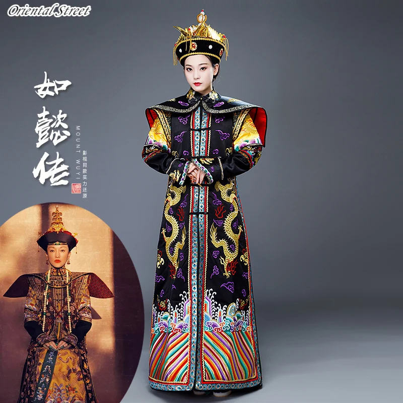 Китайский древний набор вышивки королевы Фильма и ТВ, то же самое параграф царствования династии Цинь на сцене студии фотографии COS-костюмы для женщин.