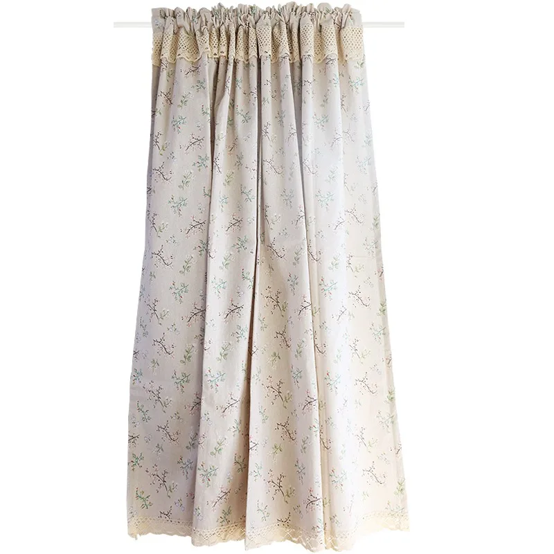 Садовая маленькая полузанавеска в европейском стиле с кружевом, британская ретро-занавеска из мягкого хлопка и льна с цветочным принтом, полузанавеска для кухни, для шкафа (art.: 3920ba51ec2dc) - 3920ba51ec2dc