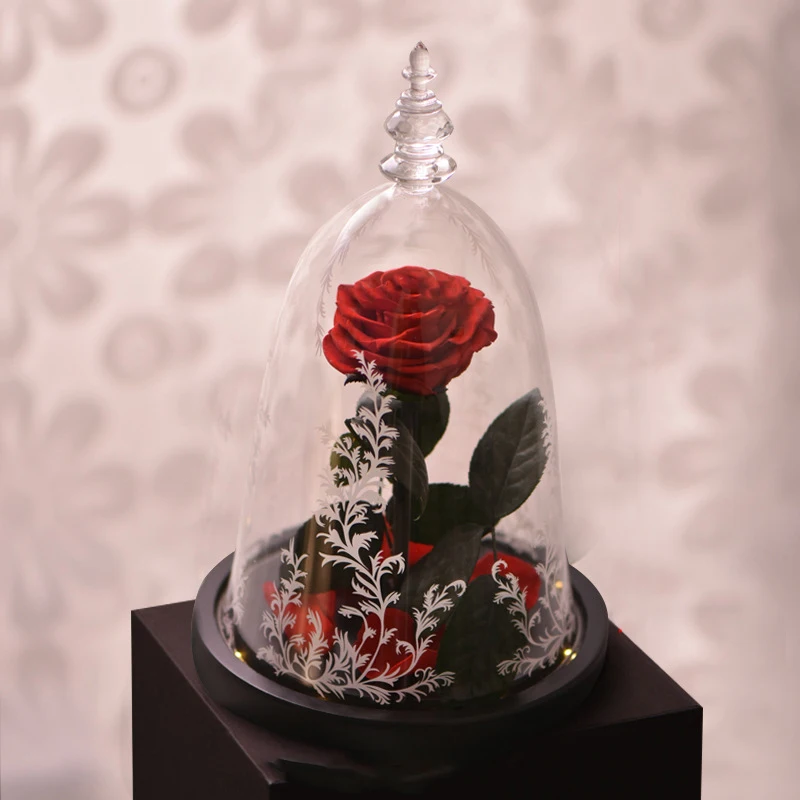 Светодиодная красивая роза и зверь красный фонарь струнная настольная лампа
