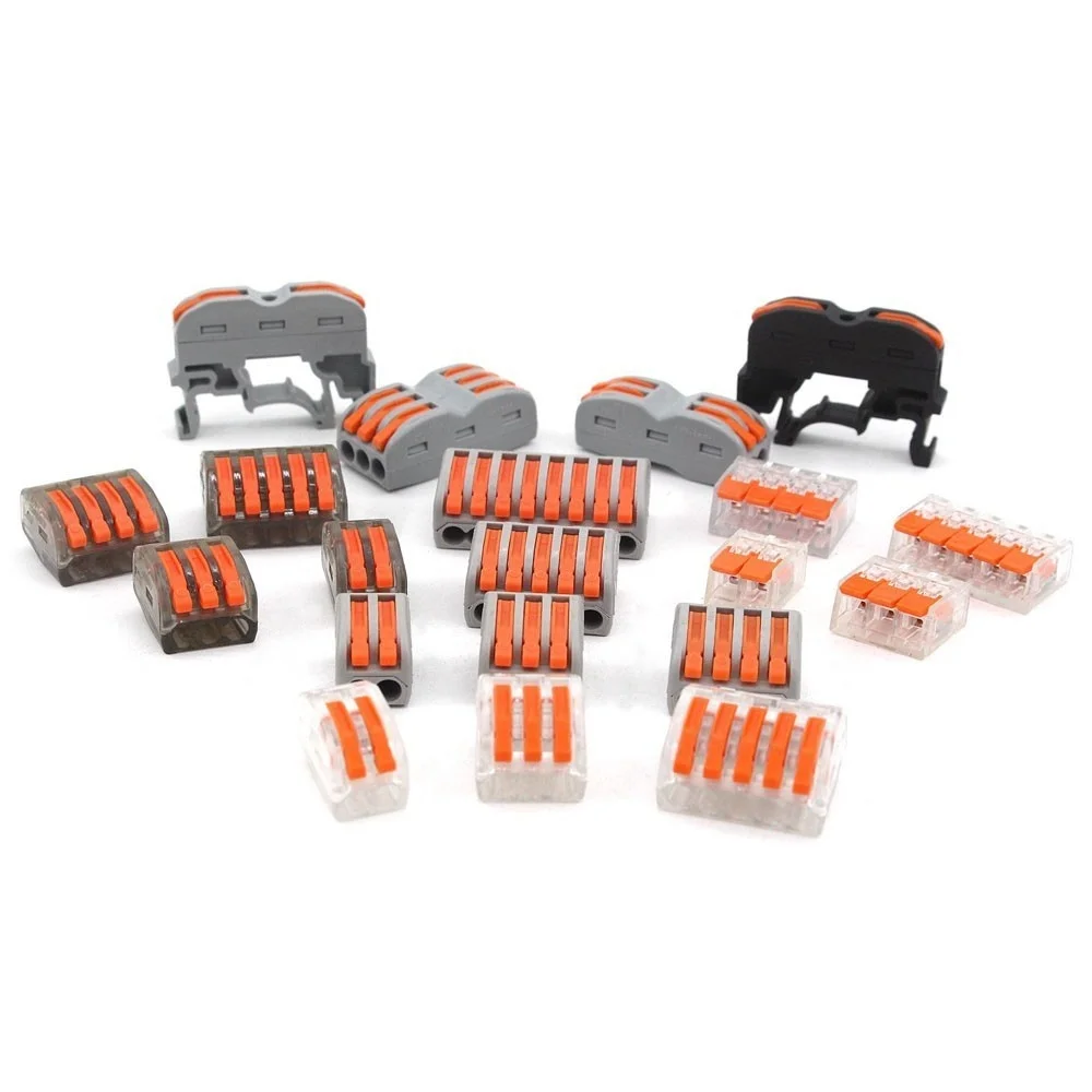 Quick Wire Connector Mini Fast 221 222 412 413 Spl-2 3 Universal Compact Wiring Conductor Push-in Led Strip Terminal Block China |