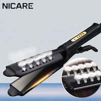 nicare hair straightener flat iron ceramic tourmaline ionic steam hair straightener iron hair curler for women hair styling tool