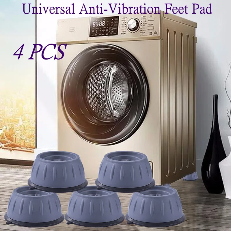 

4Pcs Anti Vibration Feet Pad Rubber Leg Slipstop Silent Skid Skid Raiser Mat For Washing Machine Support Dampers Stand Accessory