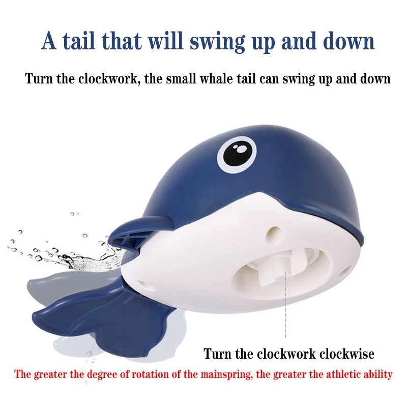 Детская пляжная игрушка для ванны мультяшное животное заводная плавающая КИТ