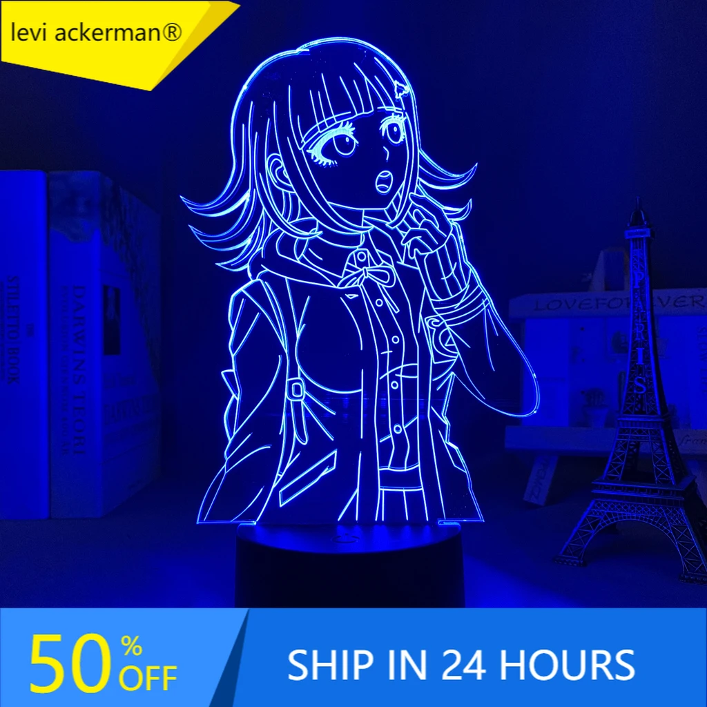 

Led Lamp Anime Danganronpa Chiaki Nanami Figure for Kid Bedroom Decoration Birthday Gift Room Decor Danganronpa 3d Light Manga