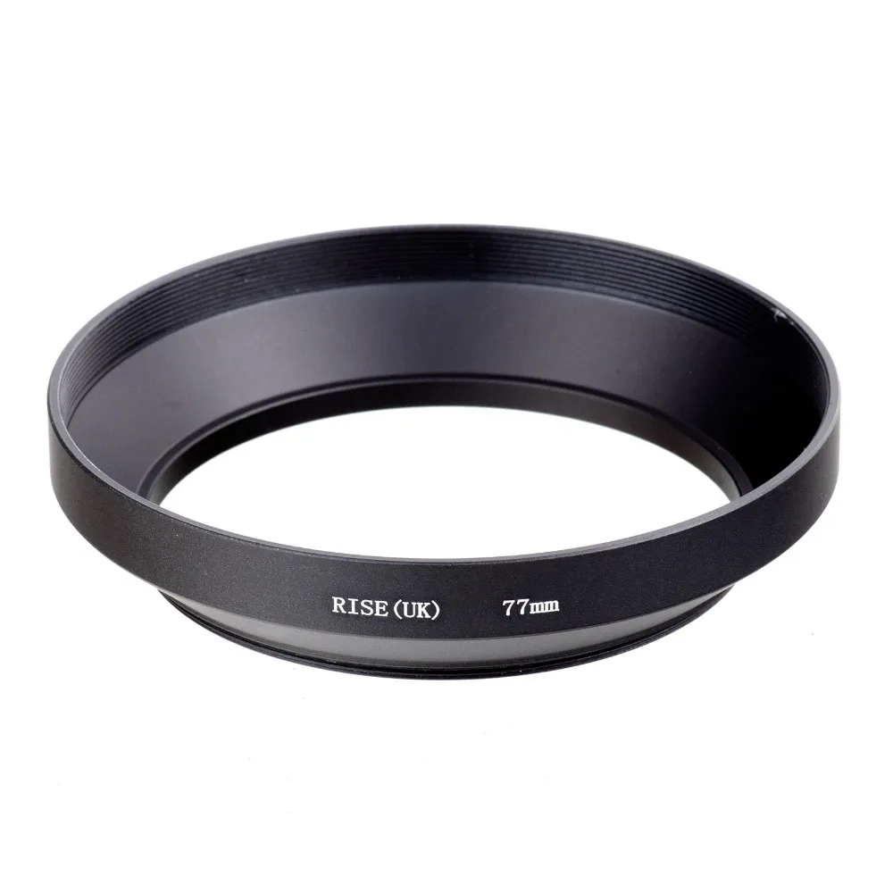 

RISE(UK) Screw-in Mount 77mm 77 mm Metal Wide Angle Lens Hood for Digital camera