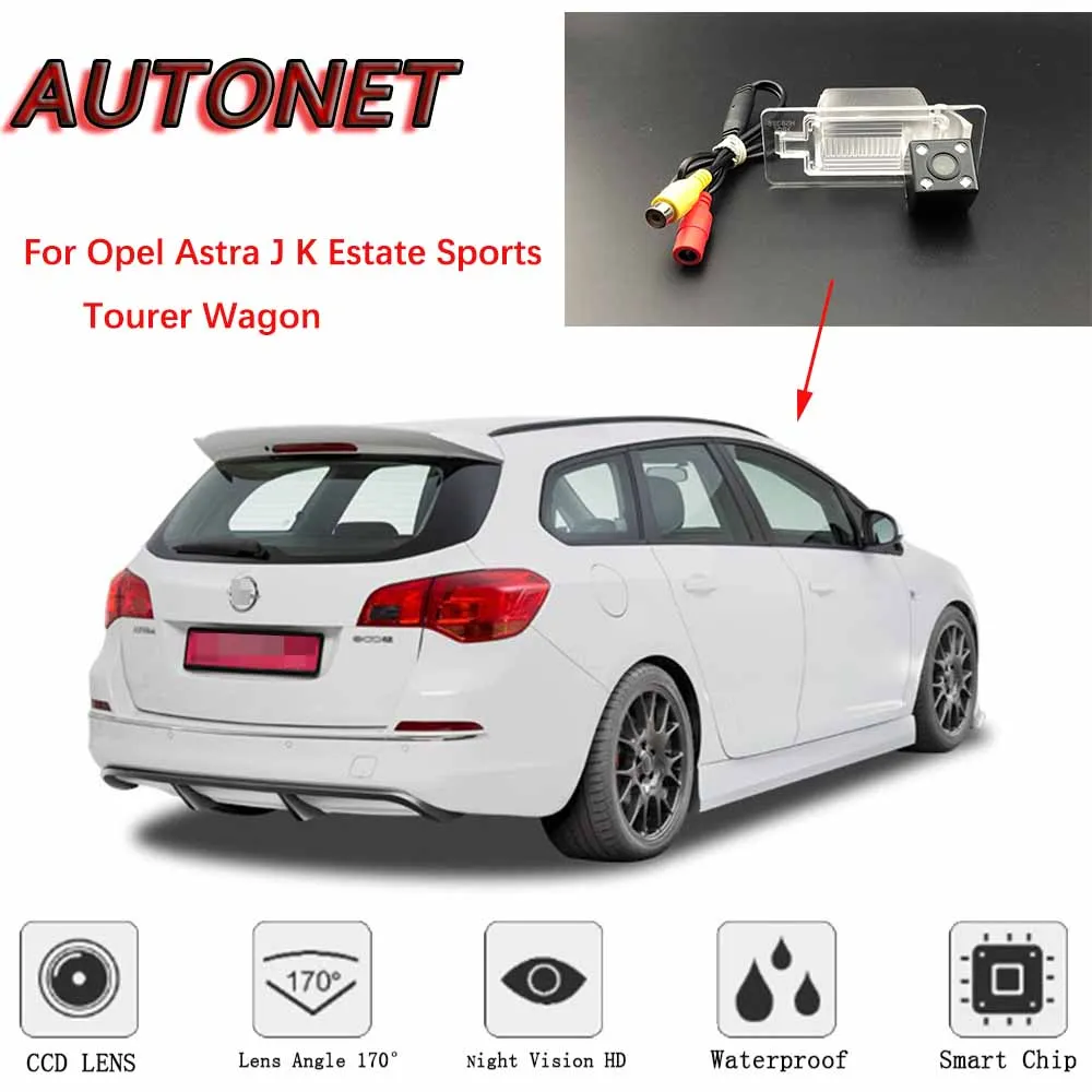 AUTONET Backup telecamera posteriore per Opel Astra J K Estate Sports Tourer Wagon visione notturna/targa/telecamera di parcheggio