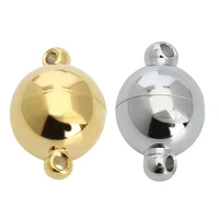 2 setlot 6 16mm stainless steel round ball strong magnetic clasps fit bracelets necklace end clasp connectors jewelry making