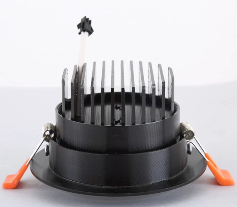 Черный круглый Dimmable утопило светодиодный потолочный COB светильник 5 W/7 W/9 W/12