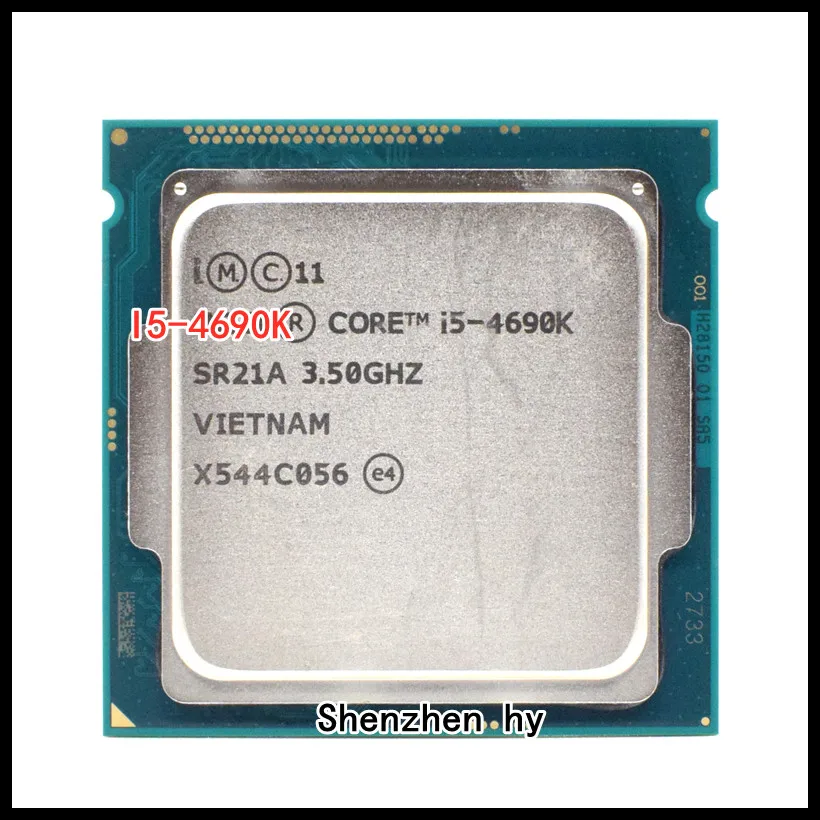 Фото Четырехъядерный процессор I5 4690K SR21A 3 5 ГГц LGA 1150 22nm 88 Вт для настольного компьютера