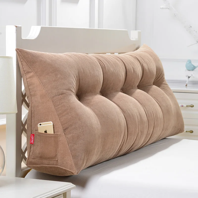 

Двойная подушка для кровати, треугольная мягкая подушка, подушка для кровати, большие подушки, домашний декор, съемные и моющиеся подушки, п...