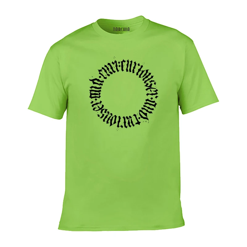 Футболка TARCHIA мужская с надписью хлопок Повседневная рубашка короткий рукав
