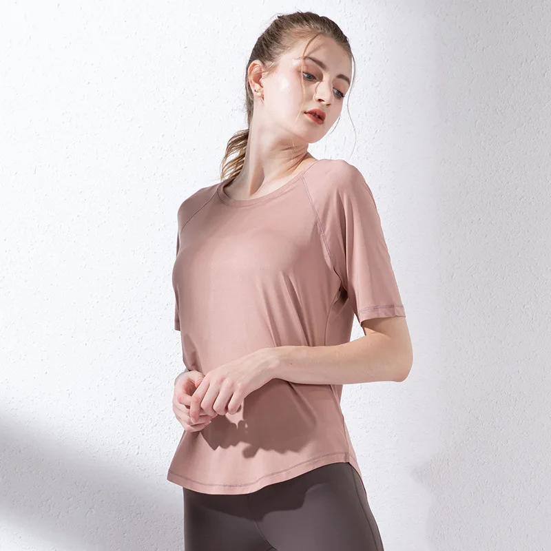 Wmuncc фитнес тренажерный зал Йога Топ Женская футболка для тренировок спортивная