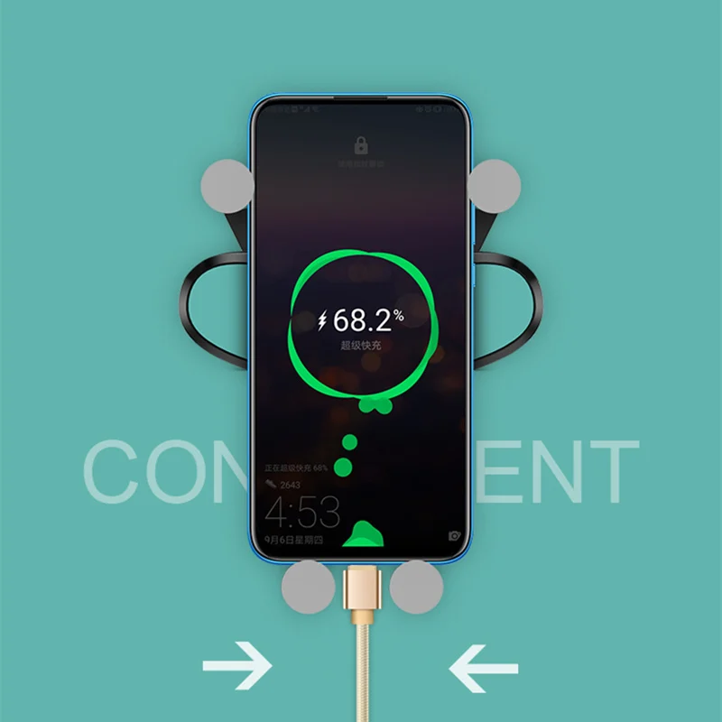 Гравитационный Автомобильный держатель для телефона в автомобиле с креплением