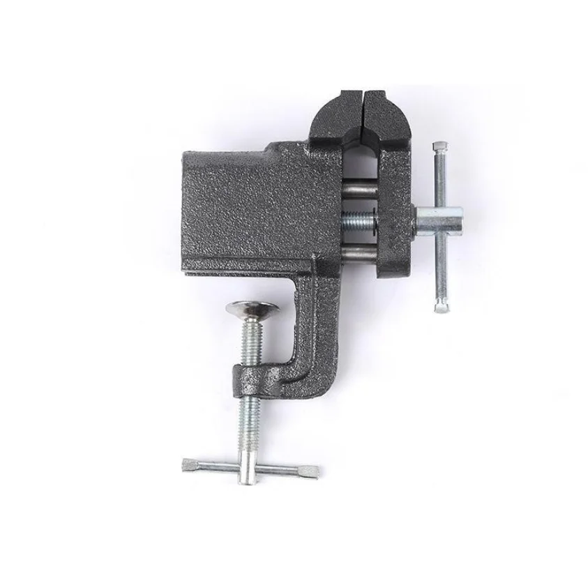 Универсальные настольные тиски мини винтовые чугунные 40 мм зажимные для
