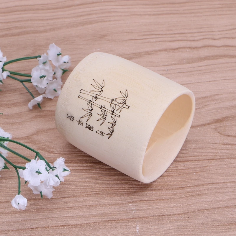 

Bamboo Wooden Drinking Cup Coffee Tea Mug Breakfast Beer Milk Wine Glass