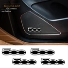 4 шт., алюминиевые автомобильные наклейки на колонки Fiat 500