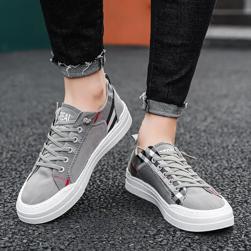 

FEBMOFL 2021 Men Shoes Spring Autumn Casual Leather Flat Shoes Lace-up Low Top White Male Sneakers Tenis Masculino Adulto Shoes