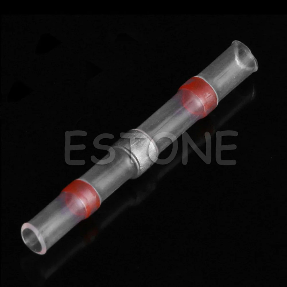 50 шт./компл. 22 18AWG паяльная втулка термоусадочный соединитель стыковой проволоки