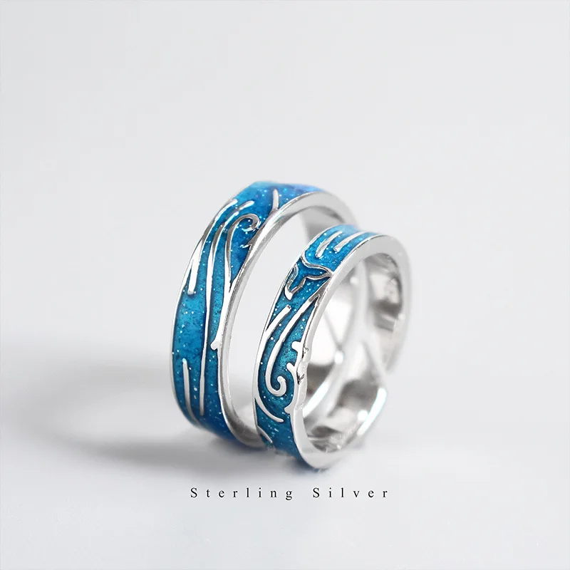 Женское Винтажное кольцо из серебра 925 пробы с градиентом | Украшения и