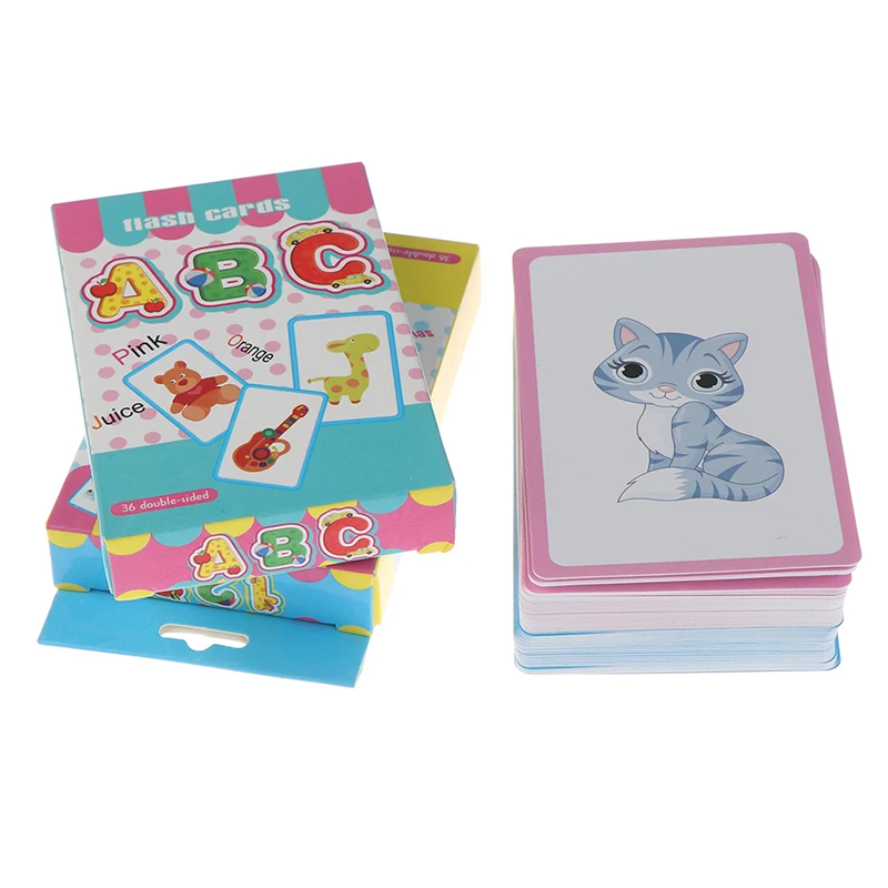 36 шт. флэш карты учим английское слово номер Детская образовательная