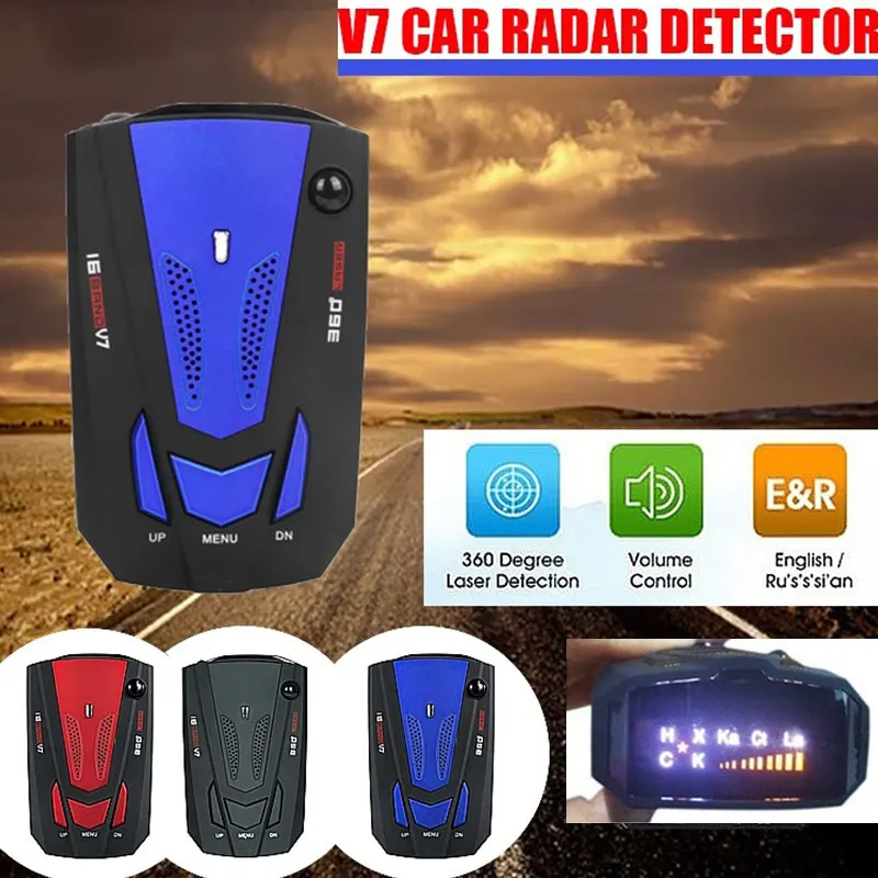 V7 автомобильный радар детектор Мобильная скорость электронная собака