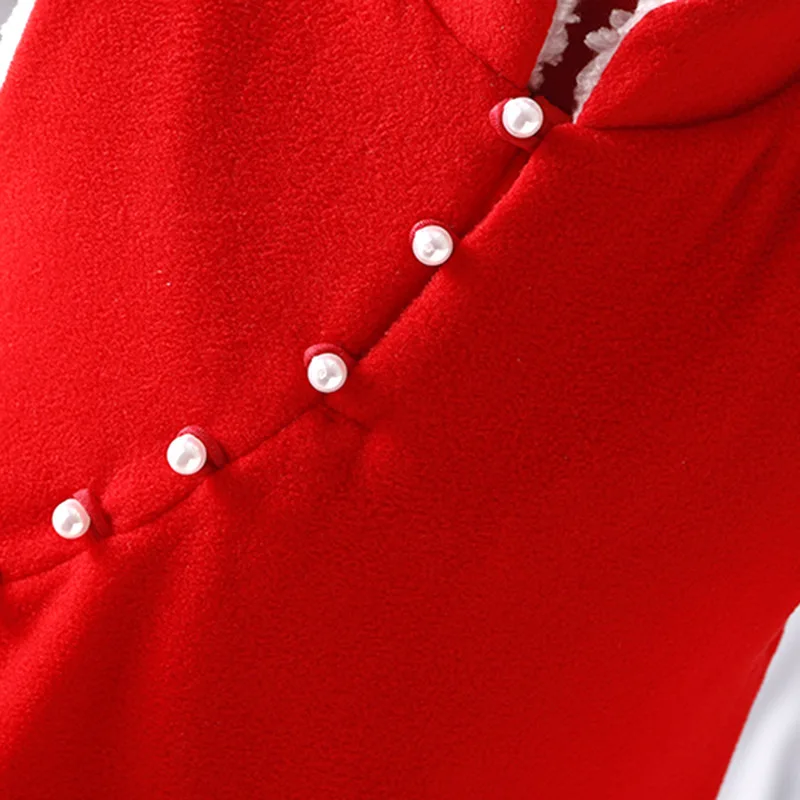 

Winter Girl's Wear Chinese Style Cheongsam New Year's Clothing Stage Performance Costume Birthday Gift Party Evening Dress