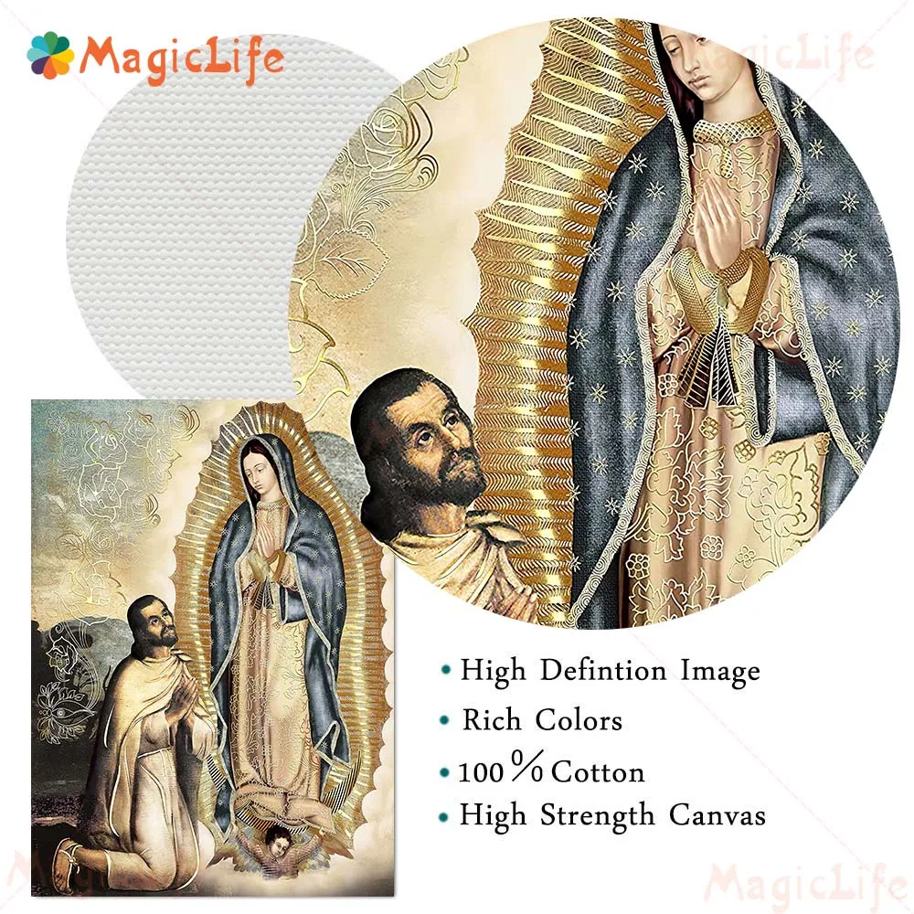 Портрет нашей леди Гуадалупе настенная Картина на холсте современные постеры и