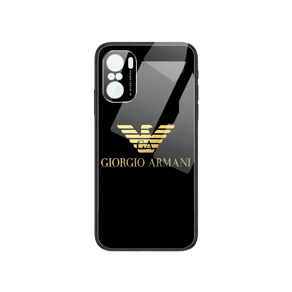 

Luxury fashion A-Armani brand Phone Case For POCO F1 F2 F3 Pro X3 M3 9C 10T Lite NFC Anime Black Cover Silicone Back Prett mi 10