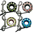 Катушка для подводного плавания, мини-шпуля для дайвинга, болт, с карабином, из алюминиевого сплава, 15 м, 20 м