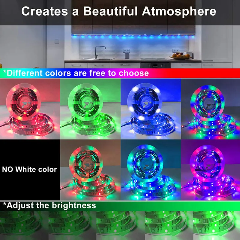 Цветная (RGB) Светодиодные ленты 5 м Bluetooth APP Управление светильник с ИК пультом