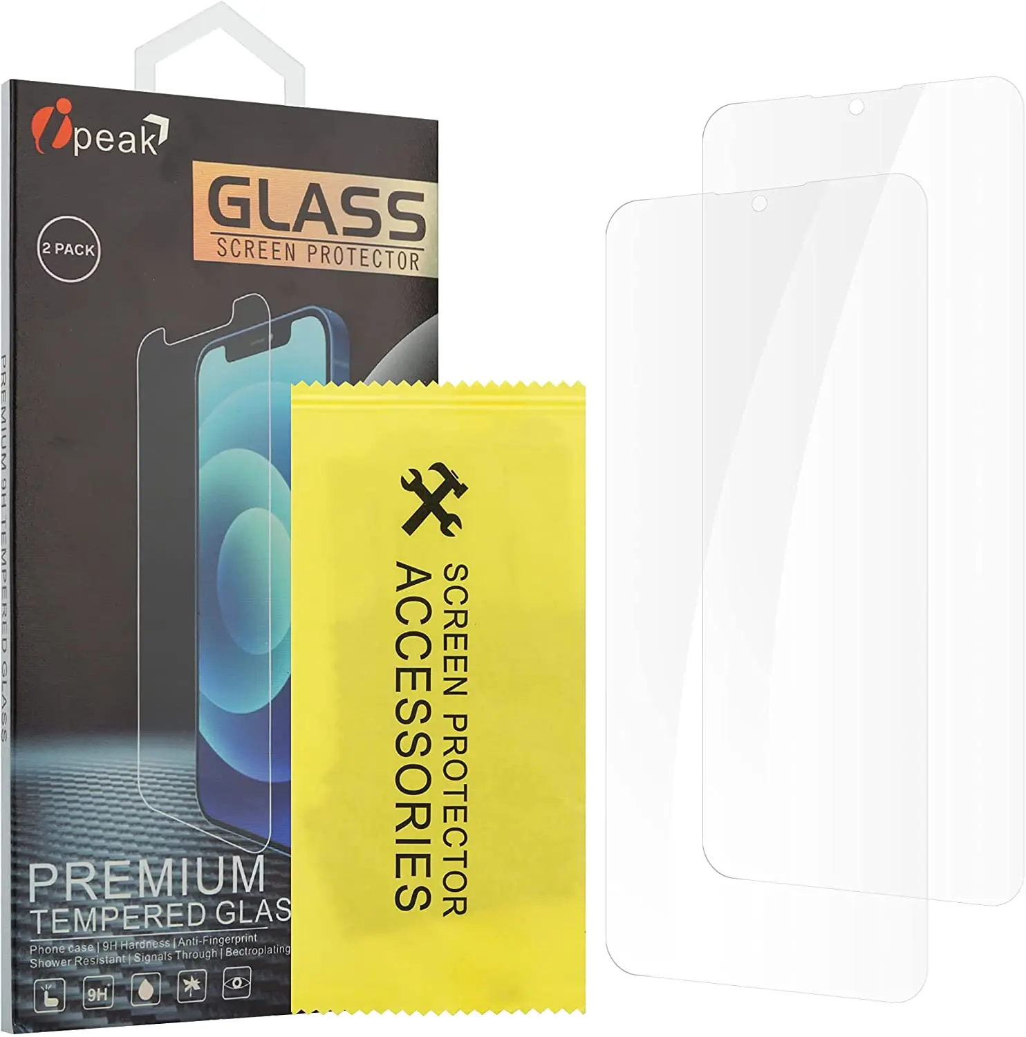 

IPEAK Защита экрана для телефона Alcatel 1s 2021, Alcatel 3L 2021 (6,52 дюйма) закаленное стекло прозрачная пленка (2 шт.)