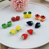 diy jewelry accessories summer resin fruit apple strawberry pineapple mango grape earrings earrings female pendant