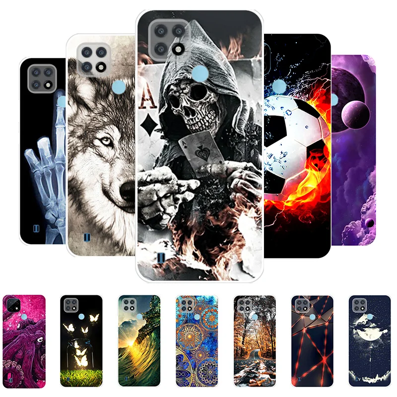 

For Realme C21 Case Silicone Soft Cute Back Cover For Realme C21Y C 21 C25 C25S Phone Case Realme Narzo 30 5G 50A 50i Bumper