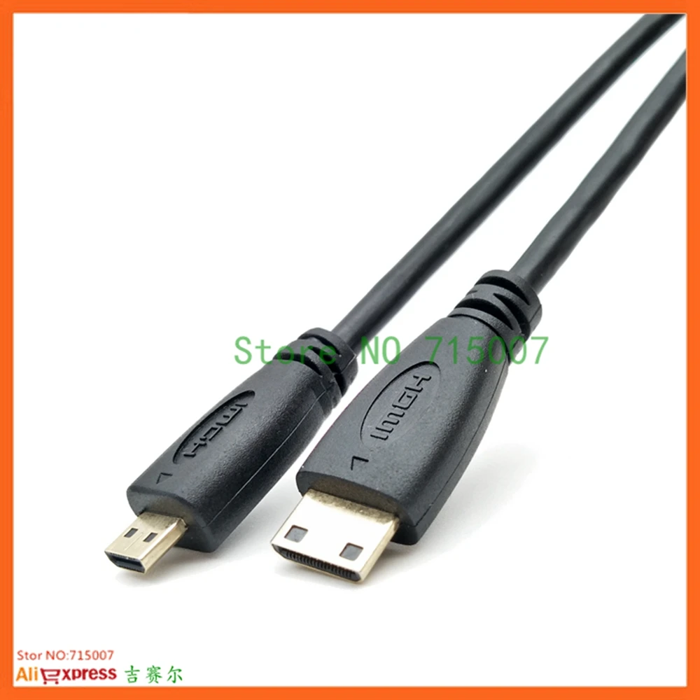 1 4 Mini HDMI-совместимый штекер к Micro HDMI видеокабель Тип C D адаптер высокого качества