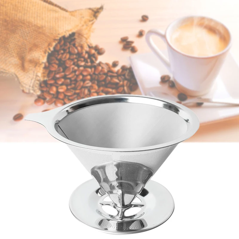 Нержавеющая сталь кофейная подставка для фильтра налить Воронка кофе