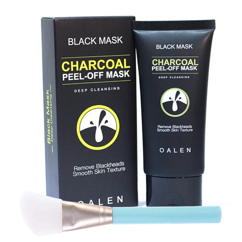 with silicone brush Черная угольная маска для лица, Очищающая маска, очищающая глубокое очищение, удаляет угревую кожу, шрам, против морщин, маска для ухода за кожей лица - Цвет: with silicone brush
