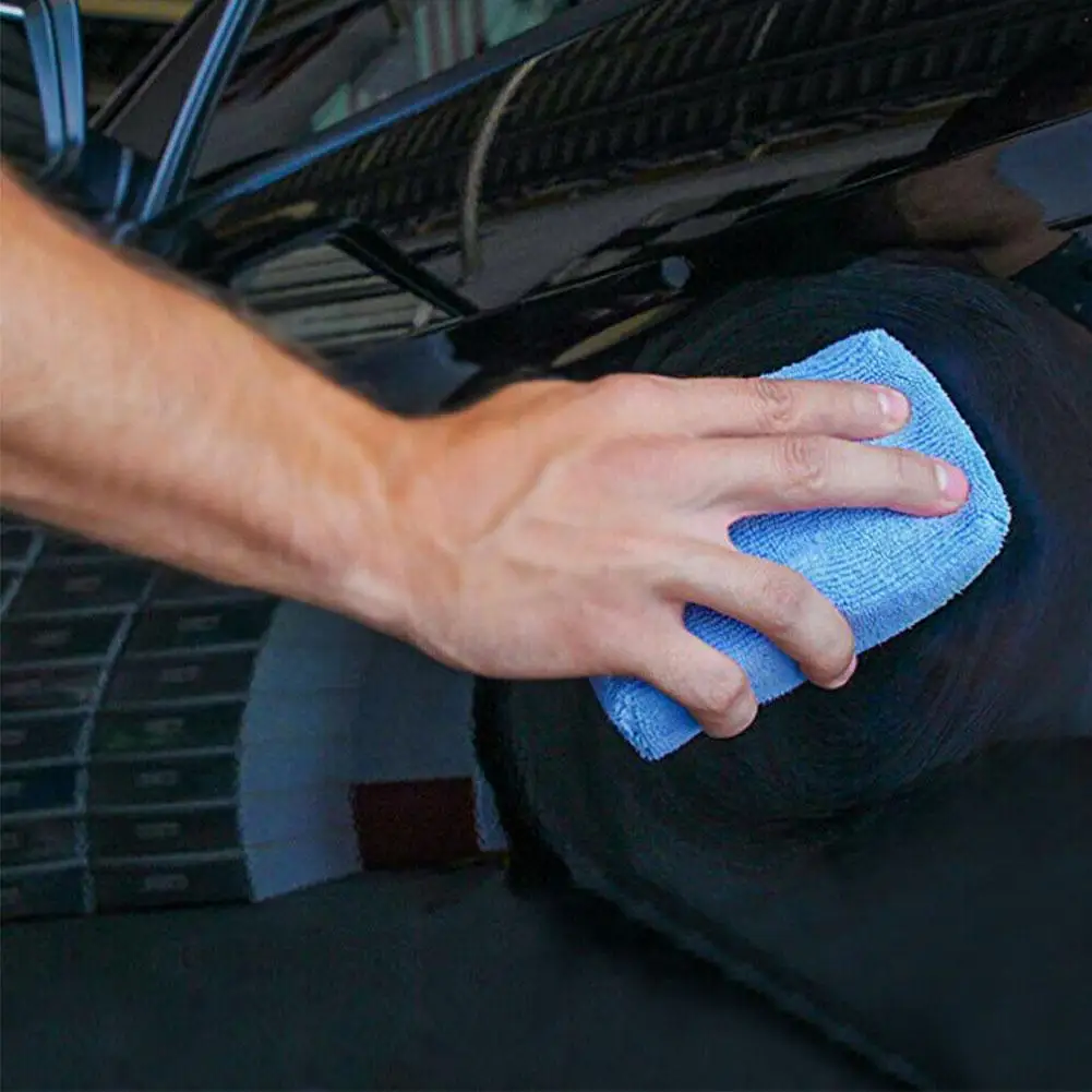 

Wax Applicator Sponge Pad Microfiber Applicators Sponges Cloths Blue Car Care Microfibre Wax Polishing 1pc