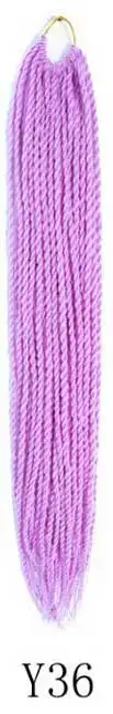 Qphair Ombre Сенегальские вьющиеся волосы крючком косы 24 дюйма 30 корней/упаковка синтетические плетеные волосы для женщин черные кроличьи волосы - Цвет: y36