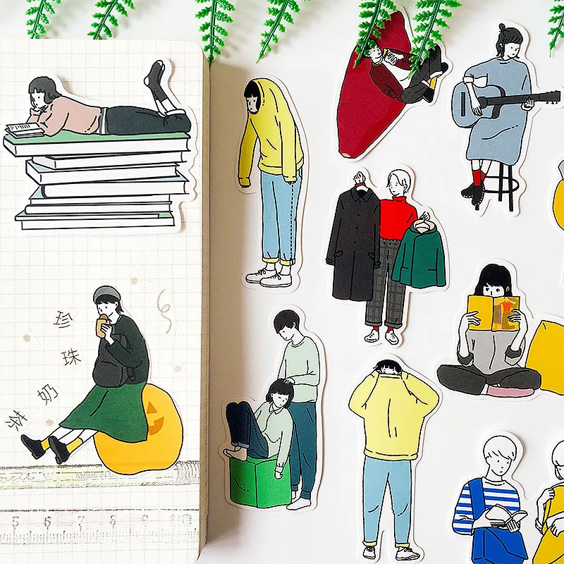 17 шт./компл. маленькая иллюстрация наклейки с буквами для повседневной жизни