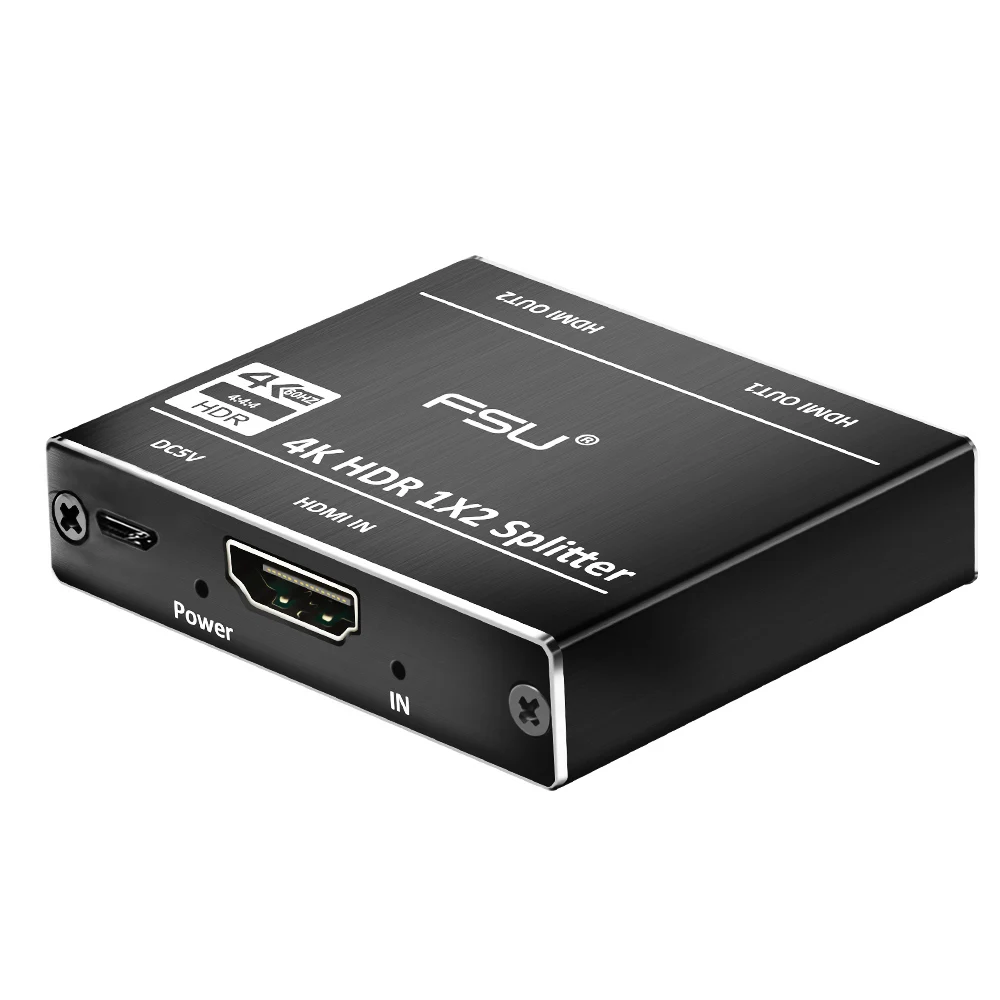 FSU 2,0 HDR 4K@ 60 HDMI split ter Full HD видео HDMI коммутатор 1X2 split 1 in 2 Out усилитель двойной дисплей для HDTV DVD PS3