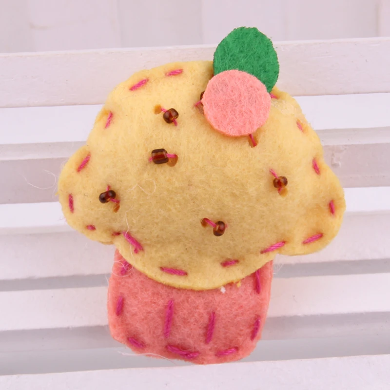 Детская искусственная Милая шерстяная ткань Ручное шитье штуцер тип мороженого