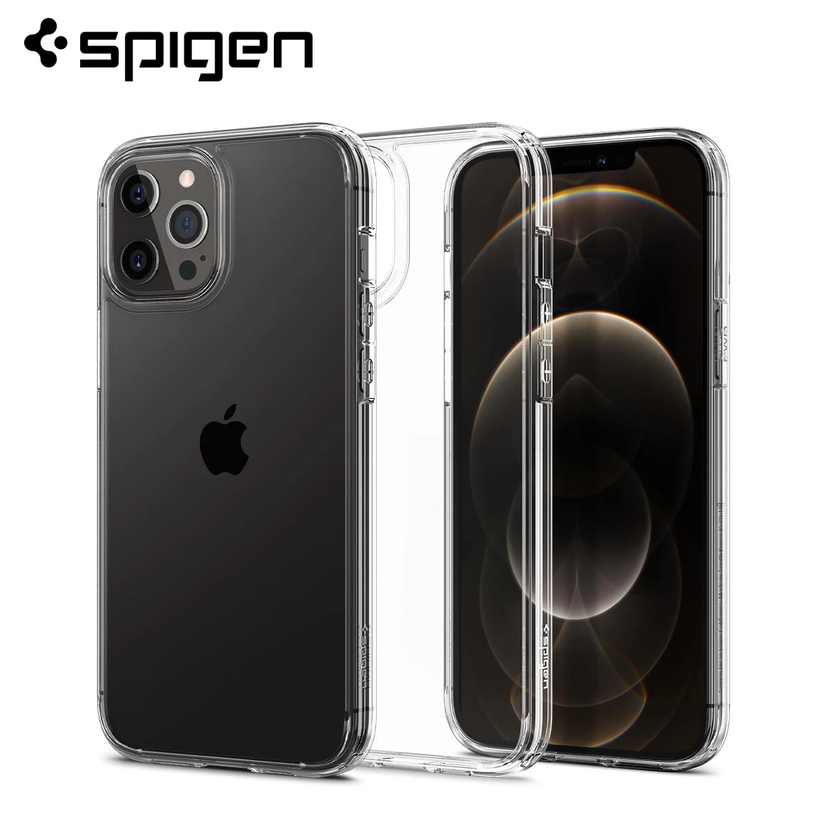 Ультрагибридный чехол Spigen для iPhone 12 / Pro (6 1 дюйма)-Прозрачная Жесткая задняя