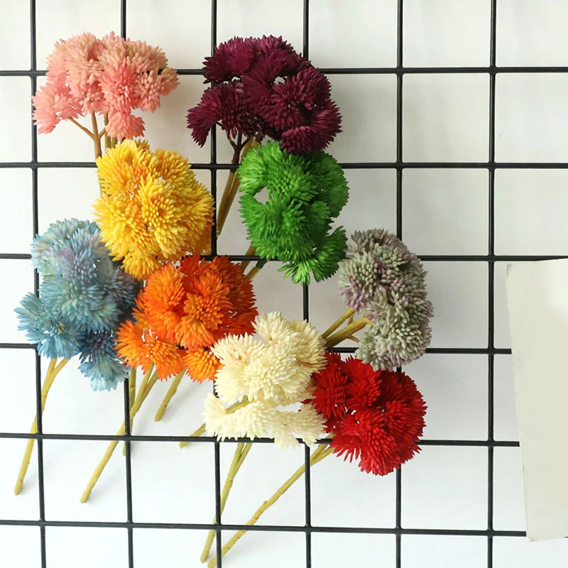 

1Pcs High Simulation Floral Hydrangea Hydrangea Soft Glue Flower and Emulational Flower Home Wedding Decoration Flower