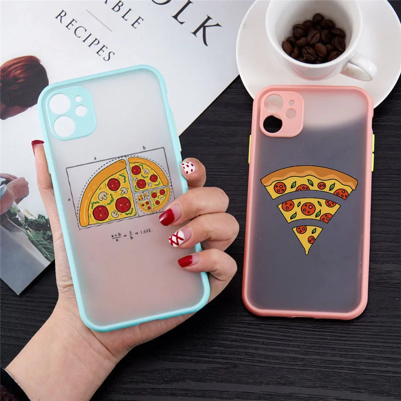 Смешной чехол Cute Pizza Yoga Funny Phone Case для IPhone 12 13 11 Pro Max XR XS MAX X 8 7 6 SE 2020 Mini Plus Hard Transparent Cover Shell.
